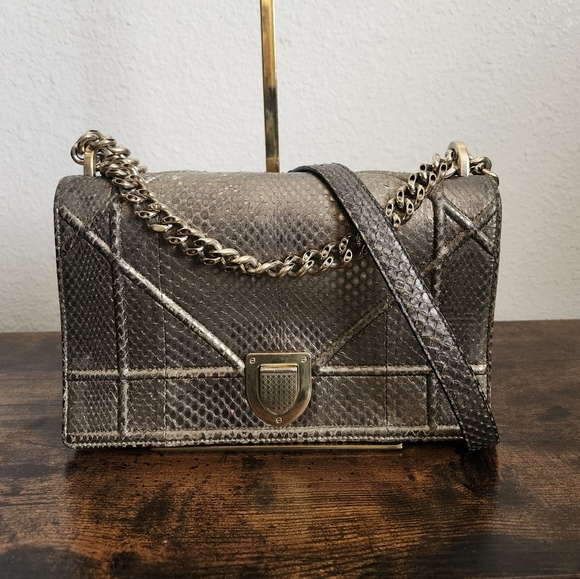 Christian Dior Python Medium Diorama Bag - Picture 1 of 16